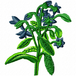 Flowers And Tree Embroidery Design 5